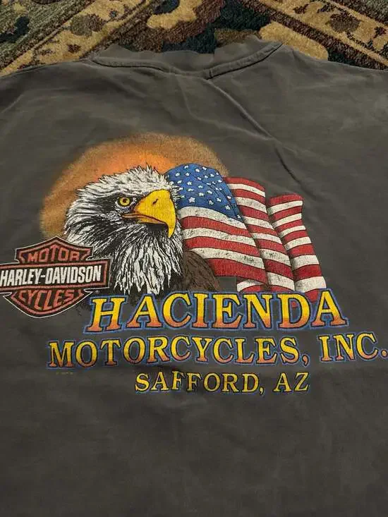 Vintage 1996 Harley-Davidson Feel the Heat T-Shirt Hacienda Motorcycles AZ XL - Picture 11 of 13